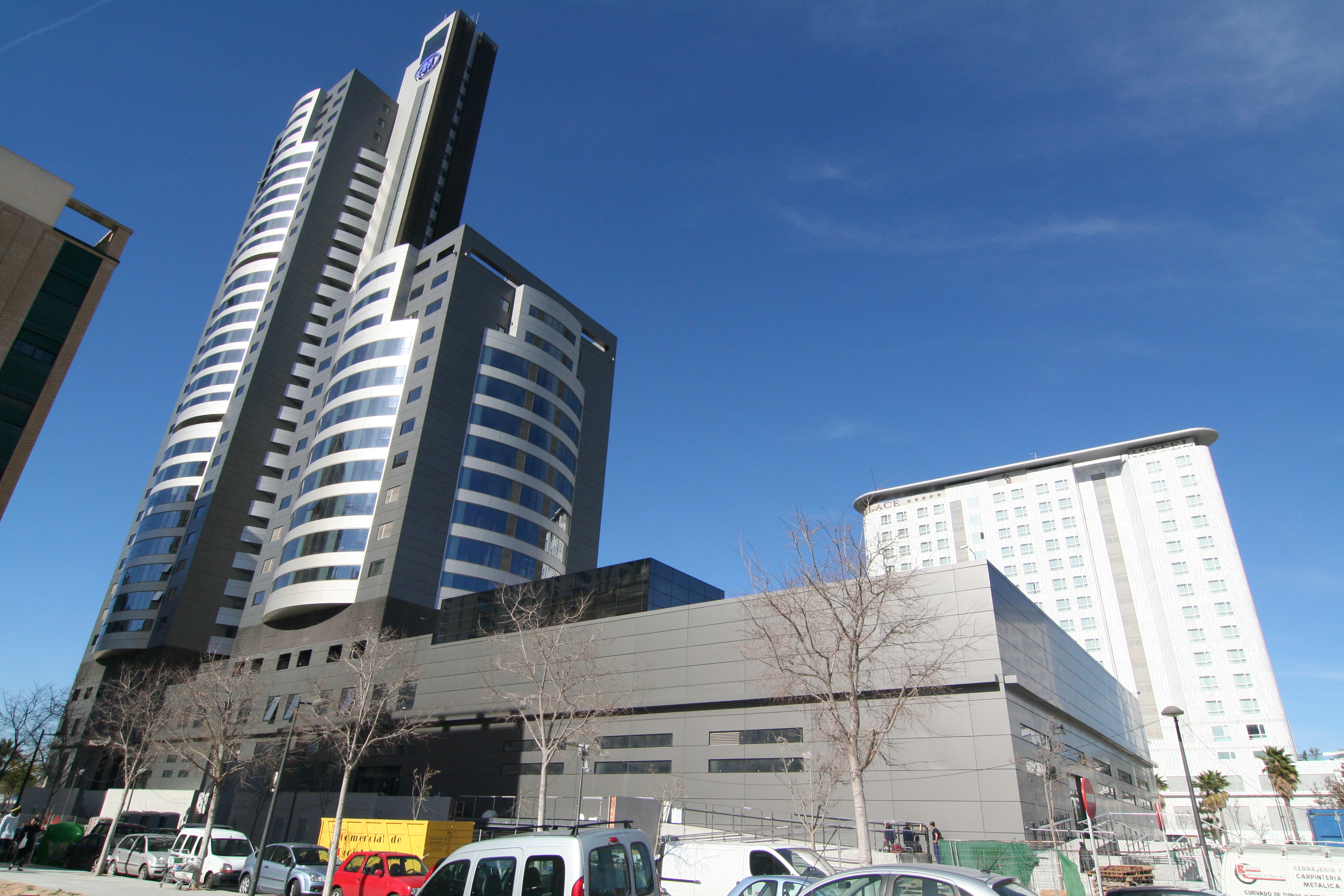 Hotel Hilton Valencia – zona de acceso acristalada